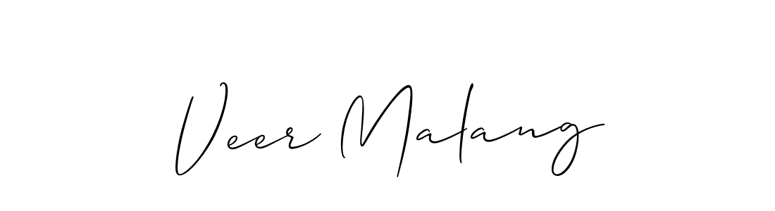 Make a beautiful signature design for name Veer Malang. With this signature (Allison_Script) style, you can create a handwritten signature for free. Veer Malang signature style 2 images and pictures png