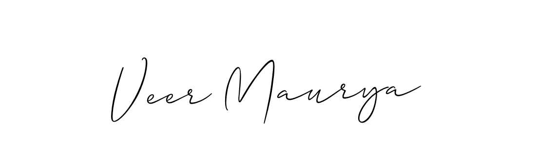 How to make Veer Maurya name signature. Use Allison_Script style for creating short signs online. This is the latest handwritten sign. Veer Maurya signature style 2 images and pictures png