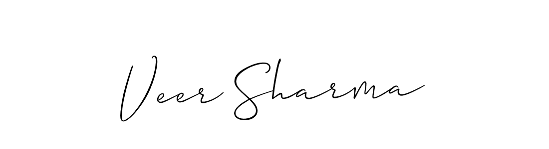 Veer Sharma stylish signature style. Best Handwritten Sign (Allison_Script) for my name. Handwritten Signature Collection Ideas for my name Veer Sharma. Veer Sharma signature style 2 images and pictures png