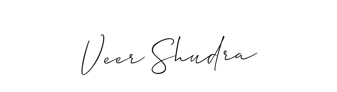 Design your own signature with our free online signature maker. With this signature software, you can create a handwritten (Allison_Script) signature for name Veer Shudra. Veer Shudra signature style 2 images and pictures png