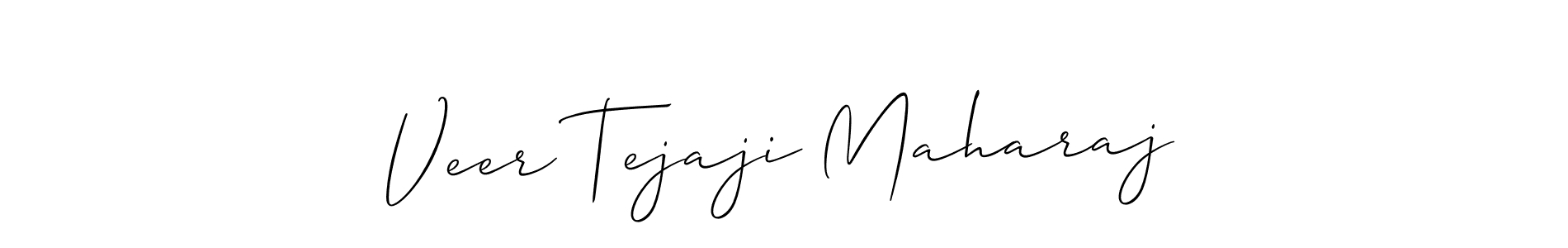 How to make Veer Tejaji Maharaj name signature. Use Allison_Script style for creating short signs online. This is the latest handwritten sign. Veer Tejaji Maharaj signature style 2 images and pictures png