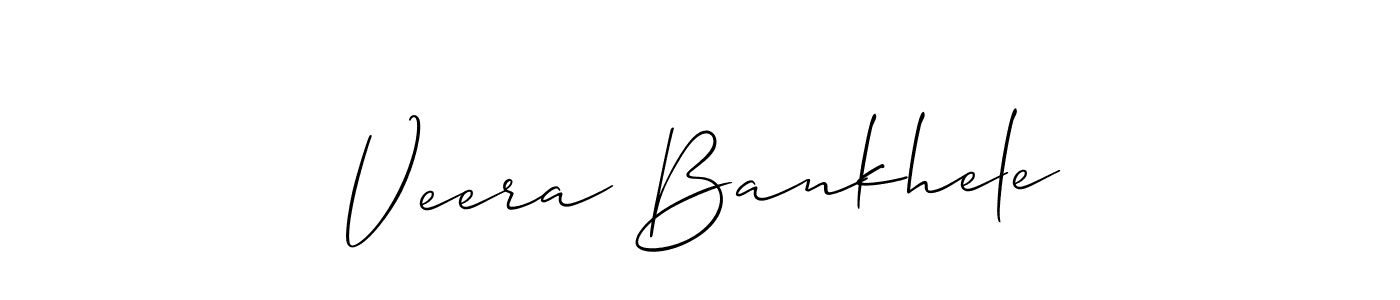 It looks lik you need a new signature style for name Veera Bankhele. Design unique handwritten (Allison_Script) signature with our free signature maker in just a few clicks. Veera Bankhele signature style 2 images and pictures png