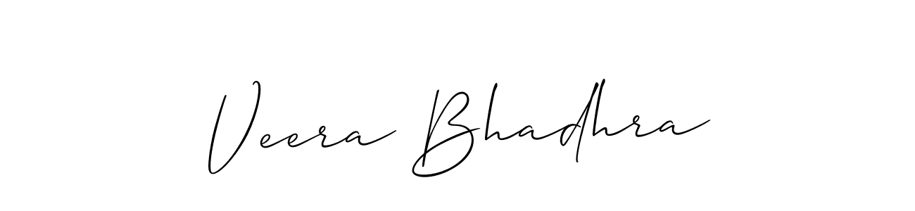How to Draw Veera Bhadhra signature style? Allison_Script is a latest design signature styles for name Veera Bhadhra. Veera Bhadhra signature style 2 images and pictures png