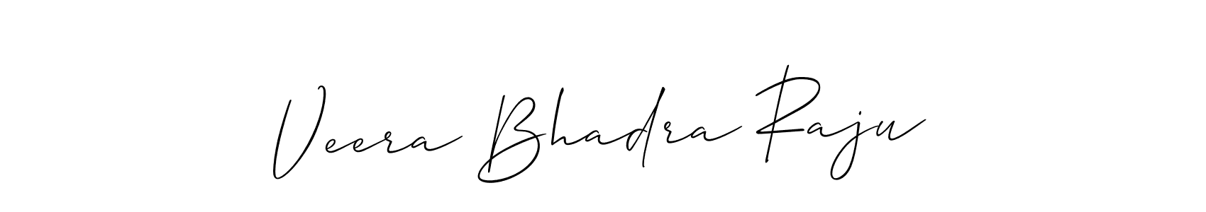 How to make Veera Bhadra Raju name signature. Use Allison_Script style for creating short signs online. This is the latest handwritten sign. Veera Bhadra Raju signature style 2 images and pictures png