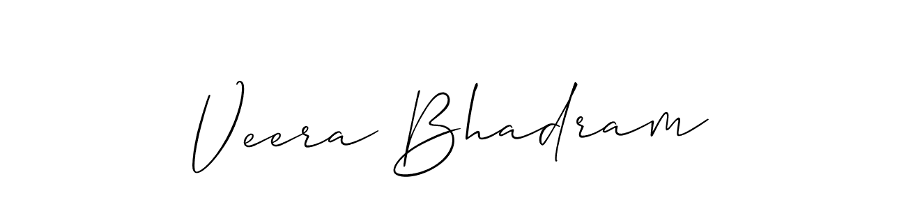 How to Draw Veera Bhadram signature style? Allison_Script is a latest design signature styles for name Veera Bhadram. Veera Bhadram signature style 2 images and pictures png