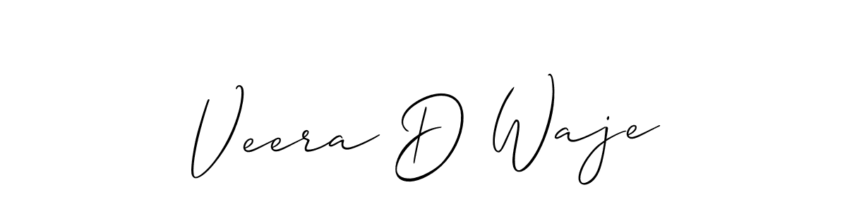 You should practise on your own different ways (Allison_Script) to write your name (Veera D Waje) in signature. don't let someone else do it for you. Veera D Waje signature style 2 images and pictures png