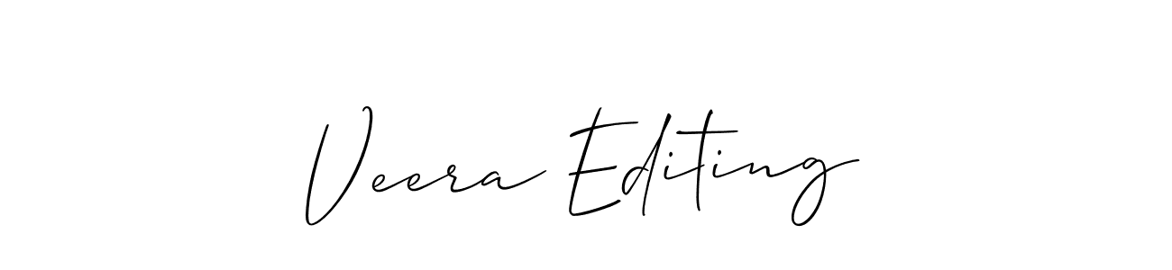 Similarly Allison_Script is the best handwritten signature design. Signature creator online .You can use it as an online autograph creator for name Veera Editing. Veera Editing signature style 2 images and pictures png