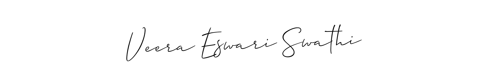 Veera Eswari Swathi stylish signature style. Best Handwritten Sign (Allison_Script) for my name. Handwritten Signature Collection Ideas for my name Veera Eswari Swathi. Veera Eswari Swathi signature style 2 images and pictures png