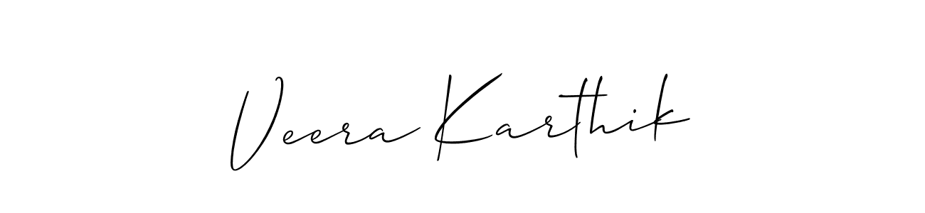 You should practise on your own different ways (Allison_Script) to write your name (Veera Karthik) in signature. don't let someone else do it for you. Veera Karthik signature style 2 images and pictures png