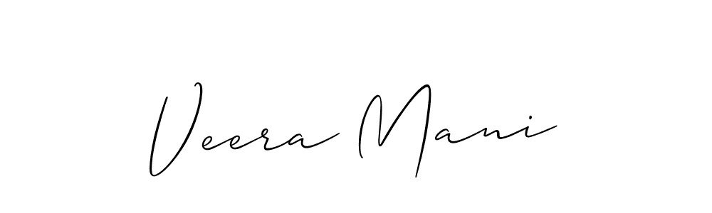 Use a signature maker to create a handwritten signature online. With this signature software, you can design (Allison_Script) your own signature for name Veera Mani. Veera Mani signature style 2 images and pictures png