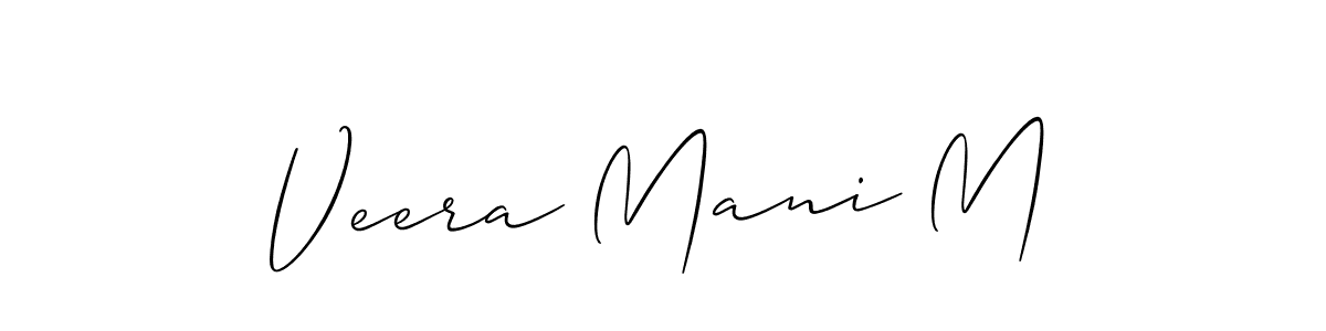 The best way (Allison_Script) to make a short signature is to pick only two or three words in your name. The name Veera Mani M include a total of six letters. For converting this name. Veera Mani M signature style 2 images and pictures png