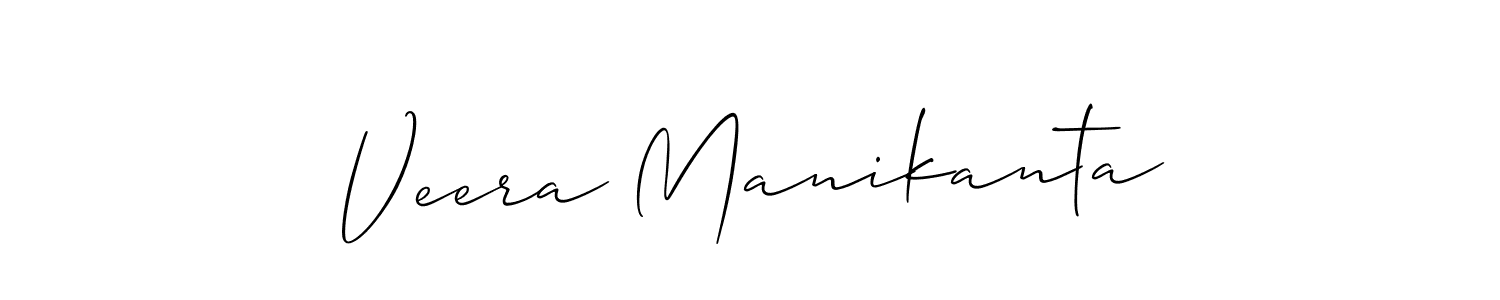 How to make Veera Manikanta signature? Allison_Script is a professional autograph style. Create handwritten signature for Veera Manikanta name. Veera Manikanta signature style 2 images and pictures png