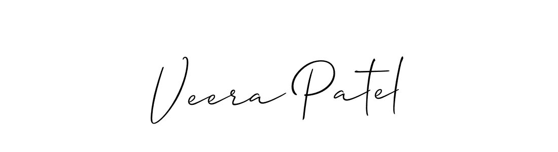 Veera Patel stylish signature style. Best Handwritten Sign (Allison_Script) for my name. Handwritten Signature Collection Ideas for my name Veera Patel. Veera Patel signature style 2 images and pictures png