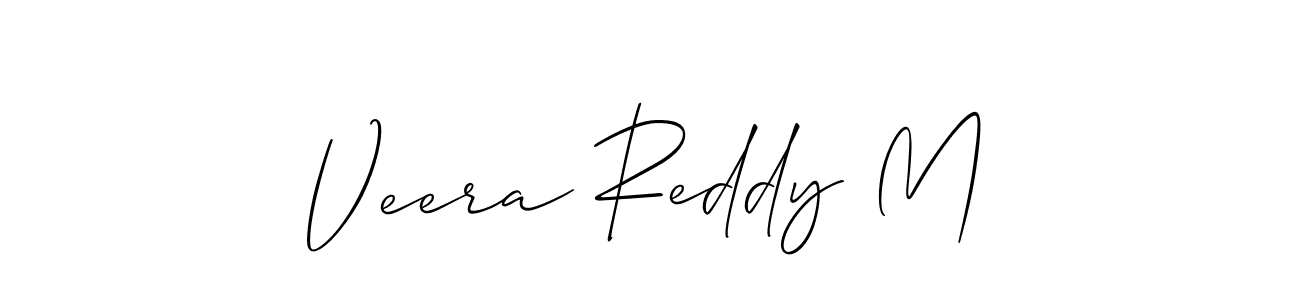 Create a beautiful signature design for name Veera Reddy M. With this signature (Allison_Script) fonts, you can make a handwritten signature for free. Veera Reddy M signature style 2 images and pictures png