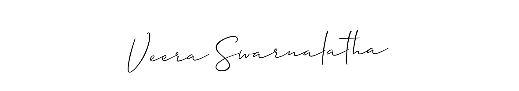 Design your own signature with our free online signature maker. With this signature software, you can create a handwritten (Allison_Script) signature for name Veera Swarnalatha. Veera Swarnalatha signature style 2 images and pictures png