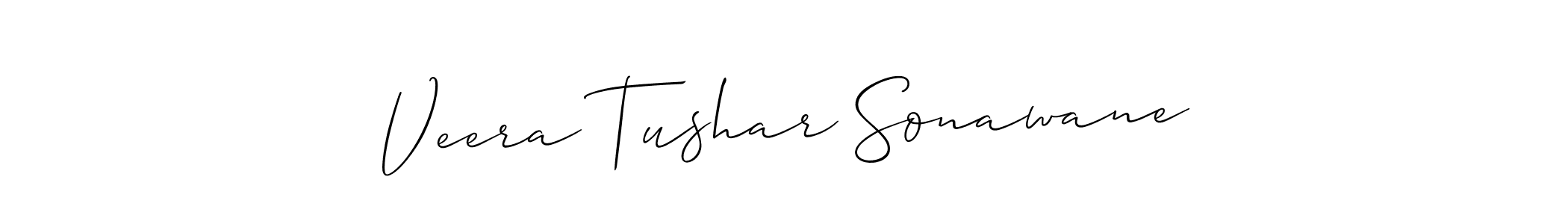 Design your own signature with our free online signature maker. With this signature software, you can create a handwritten (Allison_Script) signature for name Veera Tushar Sonawane. Veera Tushar Sonawane signature style 2 images and pictures png