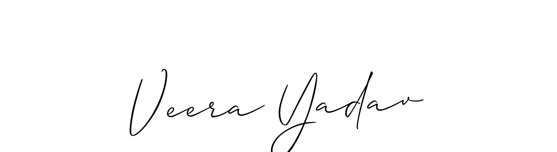 Design your own signature with our free online signature maker. With this signature software, you can create a handwritten (Allison_Script) signature for name Veera Yadav. Veera Yadav signature style 2 images and pictures png