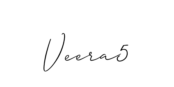 How to make Veera5 signature? Allison_Script is a professional autograph style. Create handwritten signature for Veera5 name. Veera5 signature style 2 images and pictures png