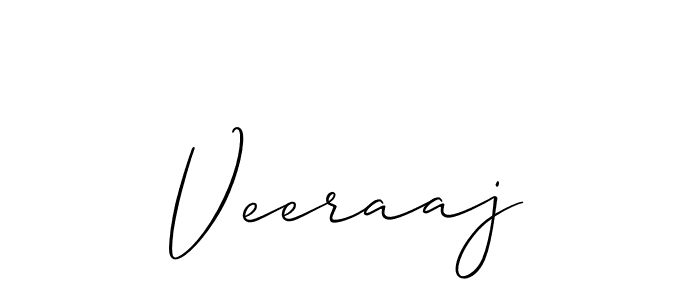 Design your own signature with our free online signature maker. With this signature software, you can create a handwritten (Allison_Script) signature for name Veeraaj. Veeraaj signature style 2 images and pictures png