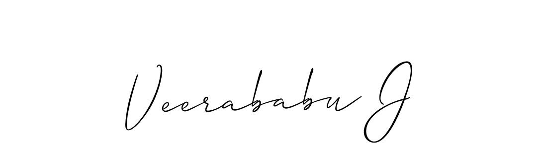 Also You can easily find your signature by using the search form. We will create Veerababu J name handwritten signature images for you free of cost using Allison_Script sign style. Veerababu J signature style 2 images and pictures png