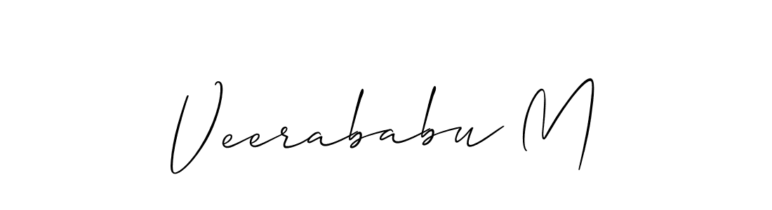 Make a beautiful signature design for name Veerababu M. With this signature (Allison_Script) style, you can create a handwritten signature for free. Veerababu M signature style 2 images and pictures png