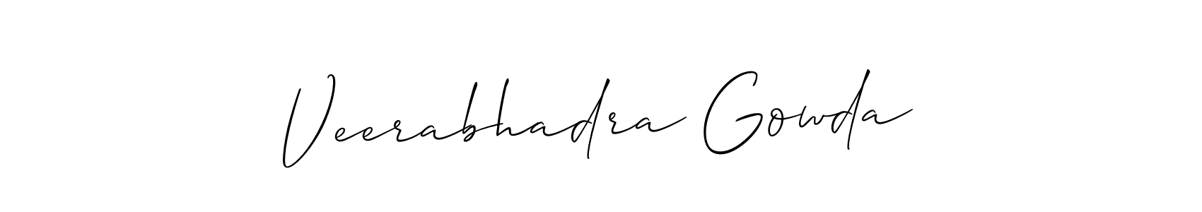 You should practise on your own different ways (Allison_Script) to write your name (Veerabhadra Gowda) in signature. don't let someone else do it for you. Veerabhadra Gowda signature style 2 images and pictures png