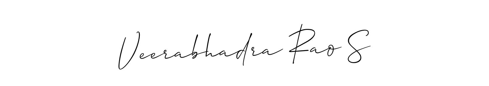 Also we have Veerabhadra Rao S name is the best signature style. Create professional handwritten signature collection using Allison_Script autograph style. Veerabhadra Rao S signature style 2 images and pictures png