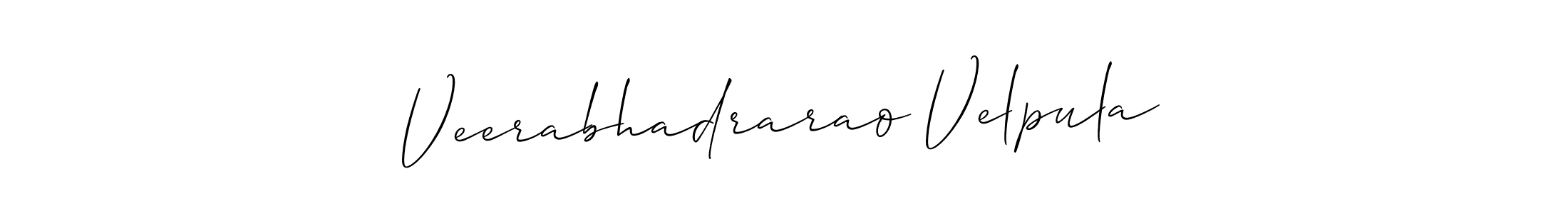 Use a signature maker to create a handwritten signature online. With this signature software, you can design (Allison_Script) your own signature for name Veerabhadrarao Velpula. Veerabhadrarao Velpula signature style 2 images and pictures png