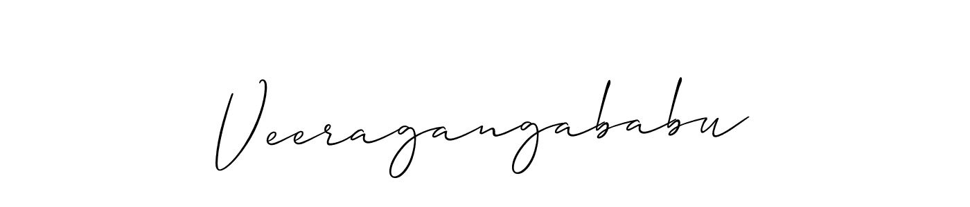 Allison_Script is a professional signature style that is perfect for those who want to add a touch of class to their signature. It is also a great choice for those who want to make their signature more unique. Get Veeragangababu name to fancy signature for free. Veeragangababu signature style 2 images and pictures png