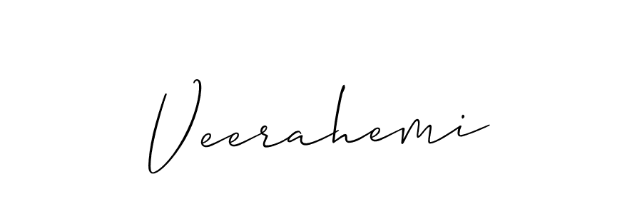 if you are searching for the best signature style for your name Veerahemi. so please give up your signature search. here we have designed multiple signature styles  using Allison_Script. Veerahemi signature style 2 images and pictures png