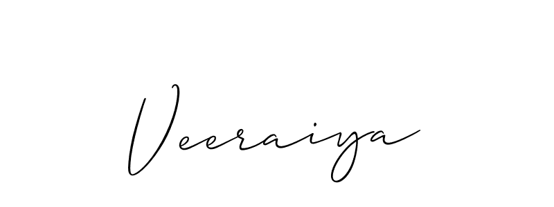 How to make Veeraiya signature? Allison_Script is a professional autograph style. Create handwritten signature for Veeraiya name. Veeraiya signature style 2 images and pictures png