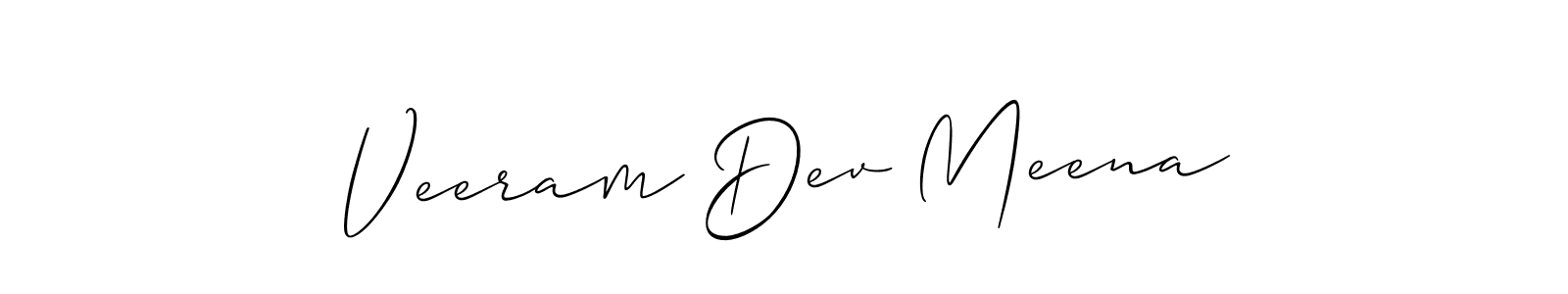 You should practise on your own different ways (Allison_Script) to write your name (Veeram Dev Meena) in signature. don't let someone else do it for you. Veeram Dev Meena signature style 2 images and pictures png