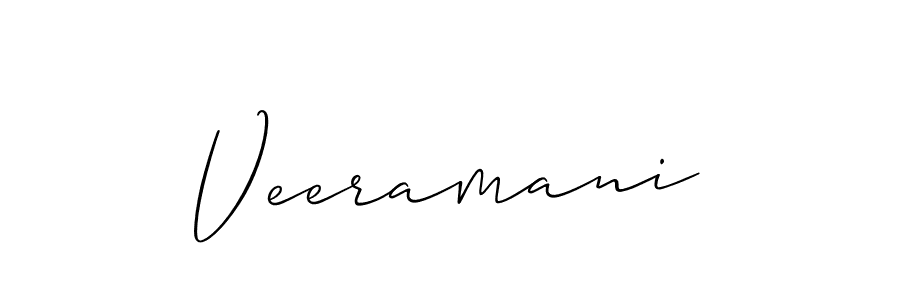 Make a beautiful signature design for name Veeramani. With this signature (Allison_Script) style, you can create a handwritten signature for free. Veeramani signature style 2 images and pictures png