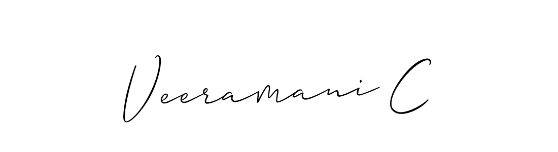 You should practise on your own different ways (Allison_Script) to write your name (Veeramani C) in signature. don't let someone else do it for you. Veeramani C signature style 2 images and pictures png