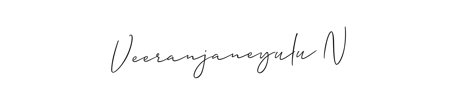 Create a beautiful signature design for name Veeranjaneyulu N. With this signature (Allison_Script) fonts, you can make a handwritten signature for free. Veeranjaneyulu N signature style 2 images and pictures png