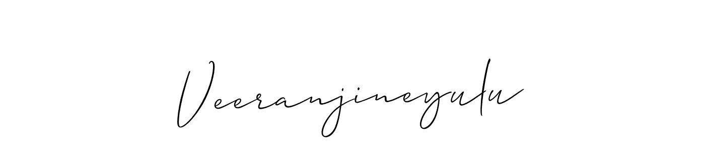 if you are searching for the best signature style for your name Veeranjineyulu. so please give up your signature search. here we have designed multiple signature styles  using Allison_Script. Veeranjineyulu signature style 2 images and pictures png