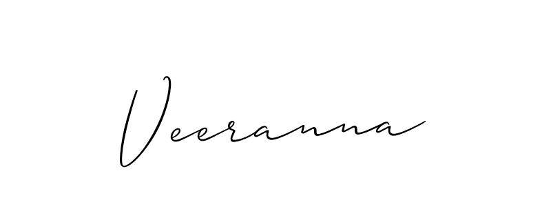 if you are searching for the best signature style for your name Veeranna. so please give up your signature search. here we have designed multiple signature styles  using Allison_Script. Veeranna signature style 2 images and pictures png