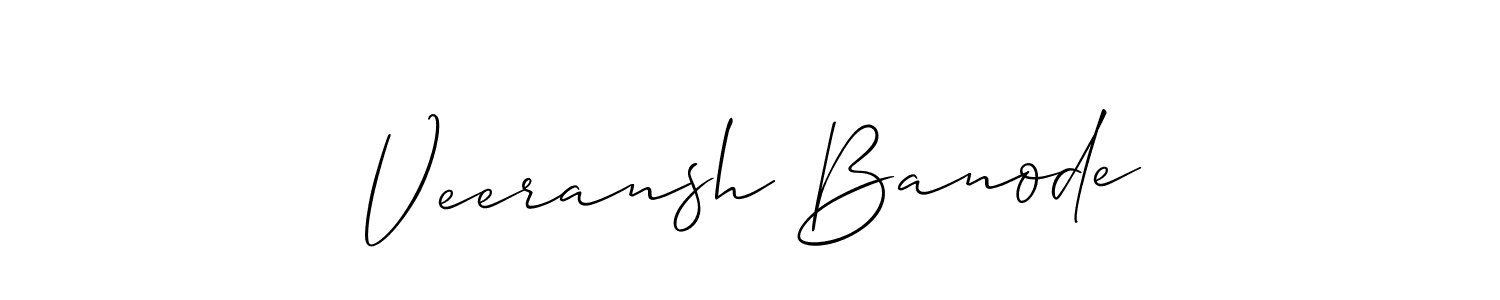 How to make Veeransh Banode signature? Allison_Script is a professional autograph style. Create handwritten signature for Veeransh Banode name. Veeransh Banode signature style 2 images and pictures png