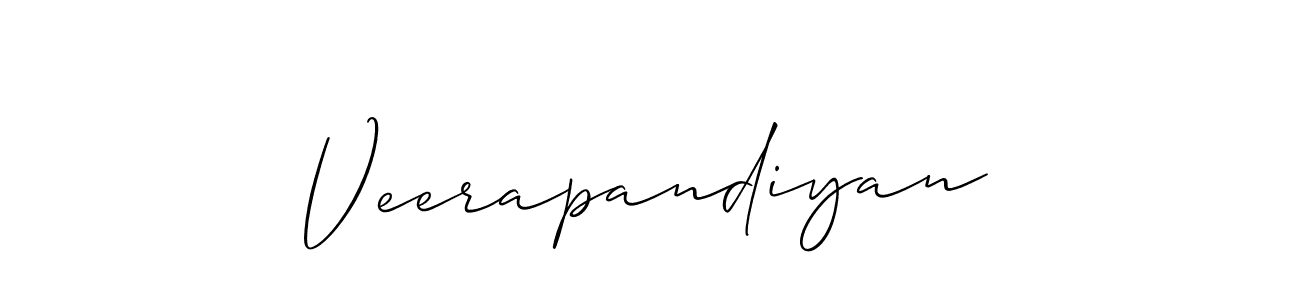 Use a signature maker to create a handwritten signature online. With this signature software, you can design (Allison_Script) your own signature for name Veerapandiyan. Veerapandiyan signature style 2 images and pictures png