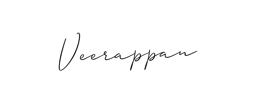 Use a signature maker to create a handwritten signature online. With this signature software, you can design (Allison_Script) your own signature for name Veerappan. Veerappan signature style 2 images and pictures png