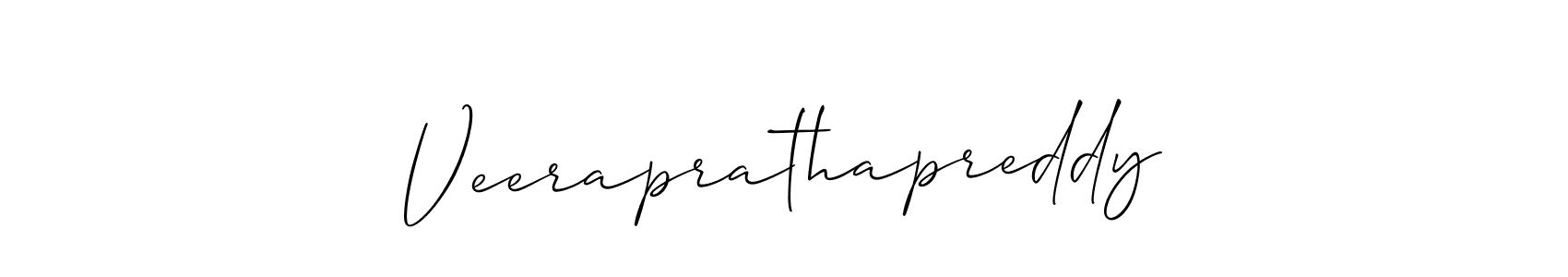 Create a beautiful signature design for name Veeraprathapreddy. With this signature (Allison_Script) fonts, you can make a handwritten signature for free. Veeraprathapreddy signature style 2 images and pictures png