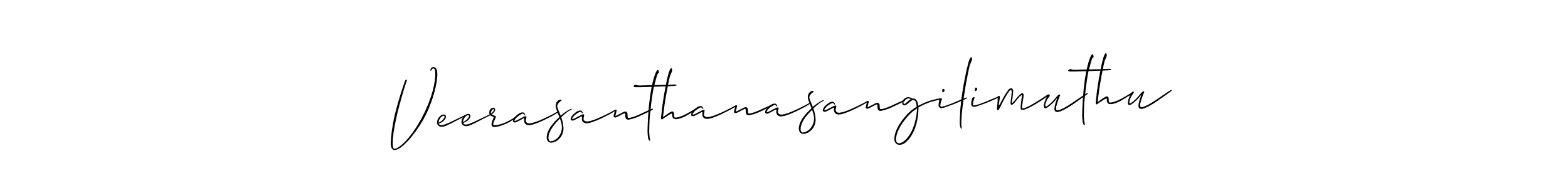 How to make Veerasanthanasangilimuthu signature? Allison_Script is a professional autograph style. Create handwritten signature for Veerasanthanasangilimuthu name. Veerasanthanasangilimuthu signature style 2 images and pictures png