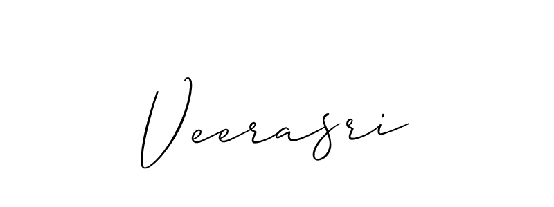 How to make Veerasri name signature. Use Allison_Script style for creating short signs online. This is the latest handwritten sign. Veerasri signature style 2 images and pictures png