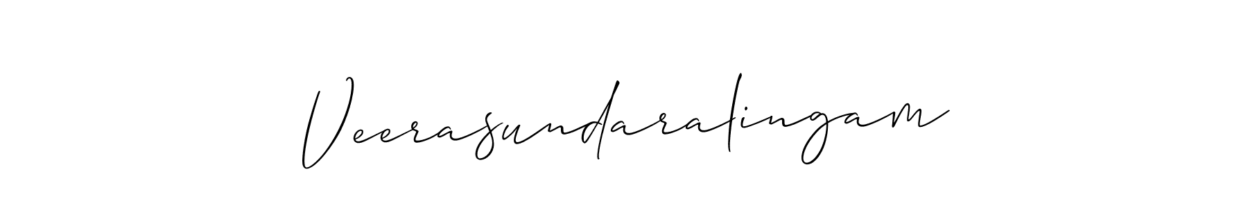 Use a signature maker to create a handwritten signature online. With this signature software, you can design (Allison_Script) your own signature for name Veerasundaralingam. Veerasundaralingam signature style 2 images and pictures png