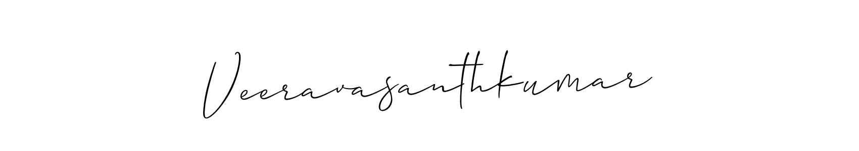 Use a signature maker to create a handwritten signature online. With this signature software, you can design (Allison_Script) your own signature for name Veeravasanthkumar. Veeravasanthkumar signature style 2 images and pictures png