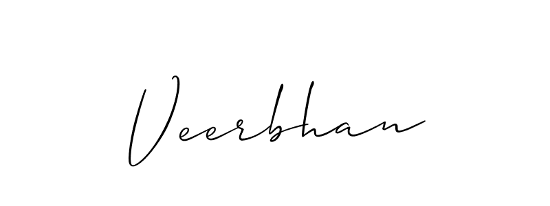 Make a beautiful signature design for name Veerbhan. With this signature (Allison_Script) style, you can create a handwritten signature for free. Veerbhan signature style 2 images and pictures png