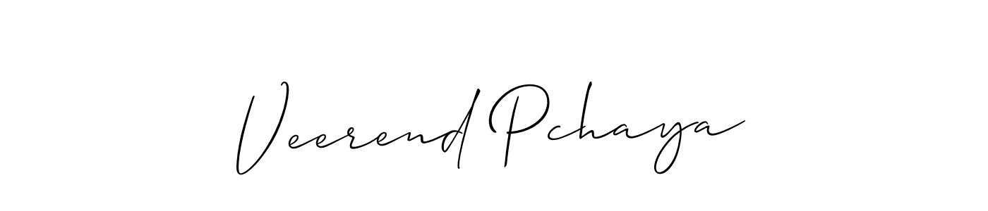 Best and Professional Signature Style for Veerend Pchaya. Allison_Script Best Signature Style Collection. Veerend Pchaya signature style 2 images and pictures png