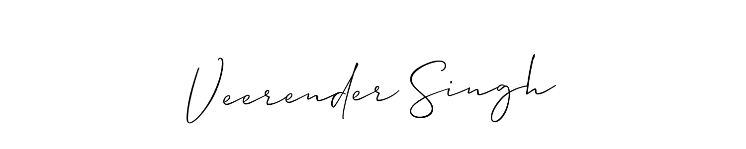 Veerender Singh stylish signature style. Best Handwritten Sign (Allison_Script) for my name. Handwritten Signature Collection Ideas for my name Veerender Singh. Veerender Singh signature style 2 images and pictures png