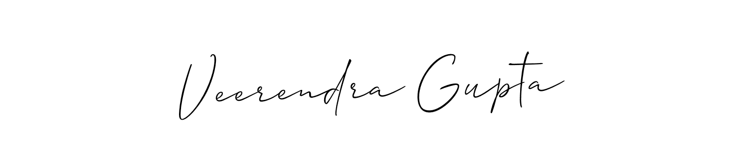 Make a beautiful signature design for name Veerendra Gupta. With this signature (Allison_Script) style, you can create a handwritten signature for free. Veerendra Gupta signature style 2 images and pictures png