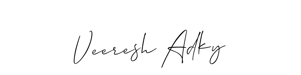 Design your own signature with our free online signature maker. With this signature software, you can create a handwritten (Allison_Script) signature for name Veeresh Adky. Veeresh Adky signature style 2 images and pictures png